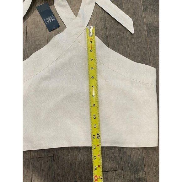 NWT Abercrombie & Fitch Linen-Blend Halter Top - Picture 5 of 6